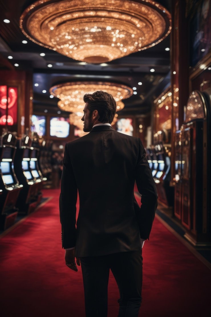 Pengguna memilih jenis permainan live casino melalui smartphone